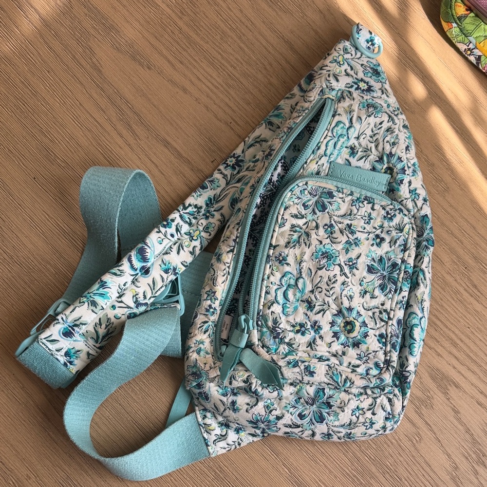 Vera Bradley Teal Floral sling Backpack